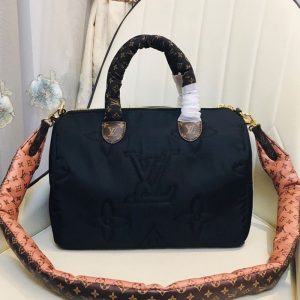 Replica Louis Vuitton Econyl Regenerated Nylon Speedy Bandouliere 30 Handbag In Black