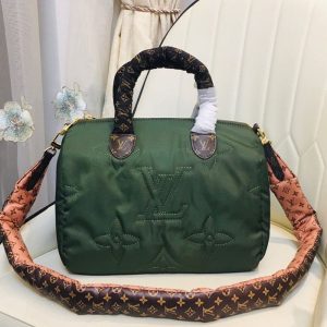 Replica Louis Vuitton Econyl Regenerated Nylon Speedy Bandouliere 30 Handbag In Khaki Green