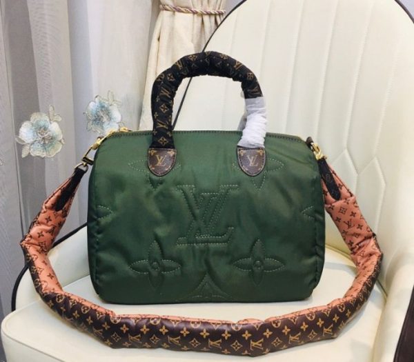 Replica Louis Vuitton Econyl Regenerated Nylon Speedy Bandouliere 30 Handbag In Khaki Green