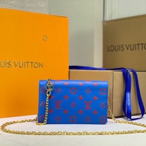 Replica Louis Vuitton Coussin Pochette In Blue And Red