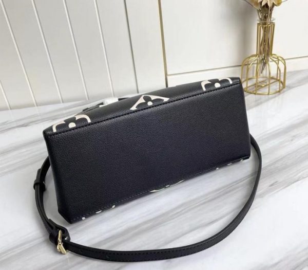 Replica Louis Vuitton Bicolor Monogram Empreinte Leather Petit Palais Handbag In Black And Beige - Image 4