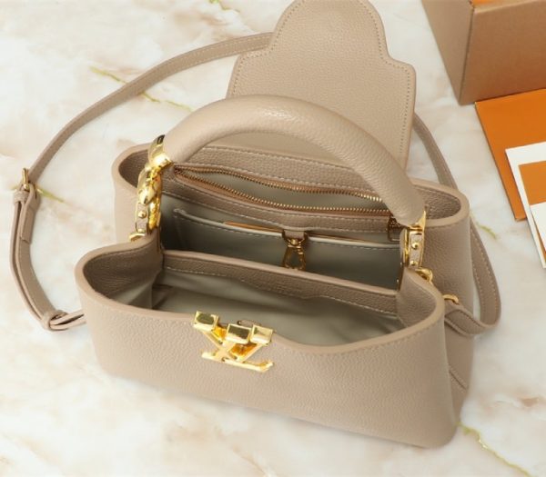 Replica Louis Vuitton Capucines BB Handbag In Galet Gray - Image 5