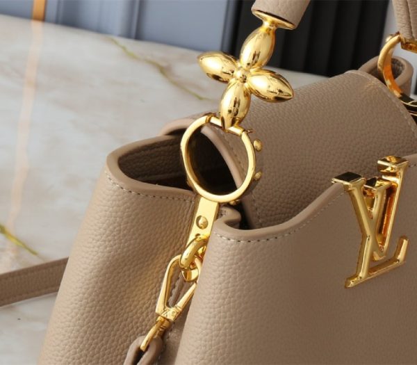 Replica Louis Vuitton Capucines BB Handbag In Galet Gray - Image 8