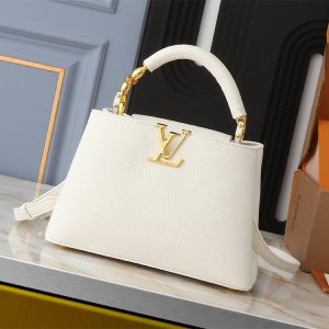 Replica Louis Vuitton Capucines BB Handbag In Quartz White
