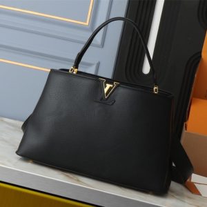 Replica Louis Vuitton Capucines GM Souple Handbag In Black