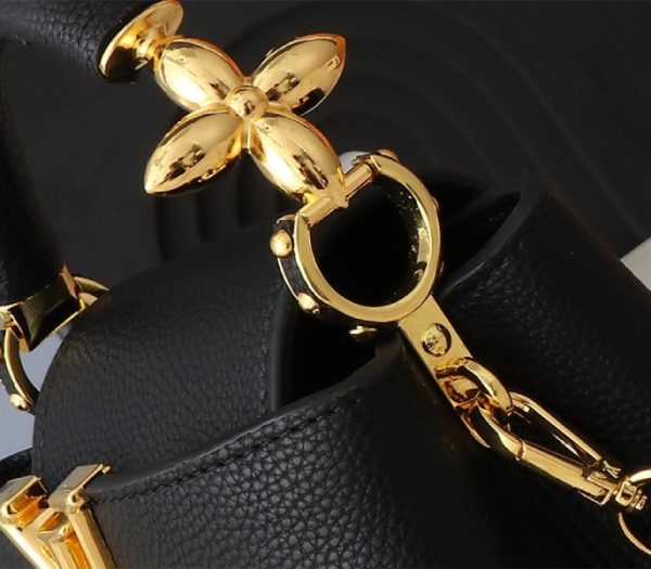 Replica Louis Vuitton Capucines Mini Capucines Handbag In Black - Image 6