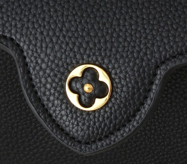 Replica Louis Vuitton Capucines Mini Capucines Handbag In Black - Image 7