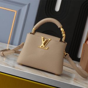 Replica Louis Vuitton Capucines Mini Capucines Handbag In Galet Gray
