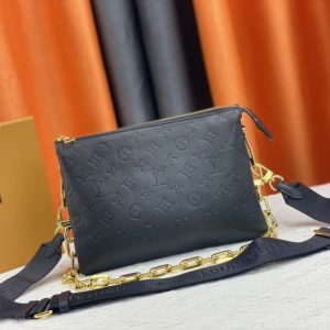 Replica Louis Vuitton Coussin PM Bag In Black With Jacquard Strap