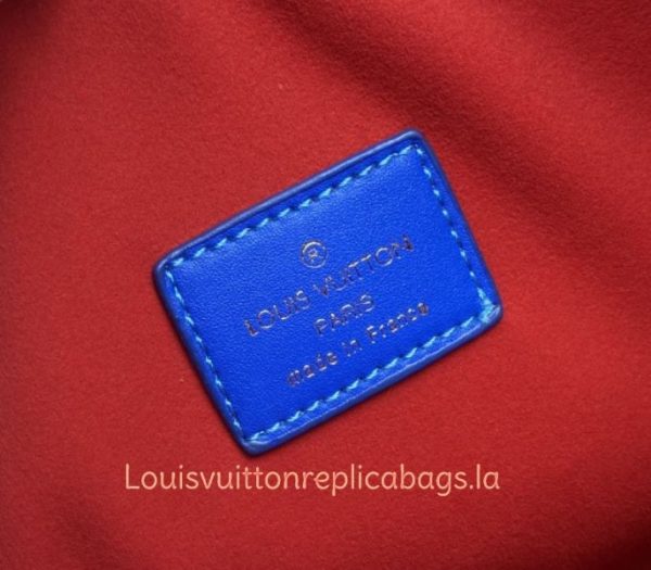 Replica Louis Vuitton Coussin PM Bag In Blue And Red With Jacquard Strap - Image 6