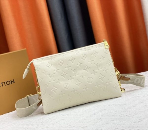 Replica Louis Vuitton Coussin PM Bag In Cream With Jacquard Strap - Image 3