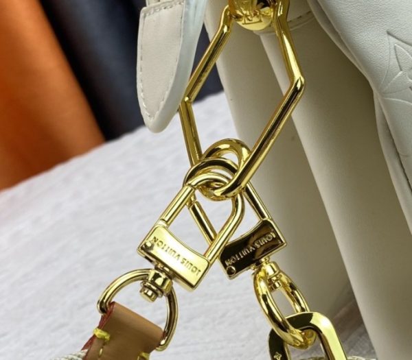 Replica Louis Vuitton Coussin PM Bag In Cream With Jacquard Strap - Image 9