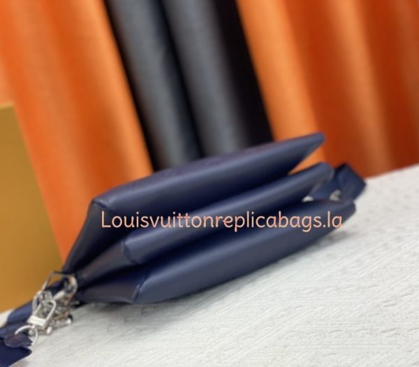 Replica Louis Vuitton Coussin PM Bag In Navy Blue With Jacquard Strap - Image 7