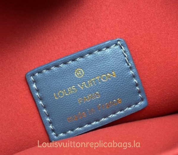 Replica Louis Vuitton Coussin PM Bag In Turquoise Blue With Jacquard Strap - Image 7