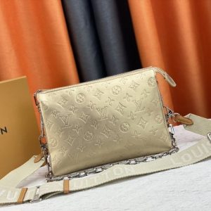 Replica Louis Vuitton Coussin PM Bag In Light Gold With Jacquard Strap