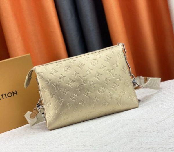 Replica Louis Vuitton Coussin PM Bag In Light Gold With Jacquard Strap - Image 3