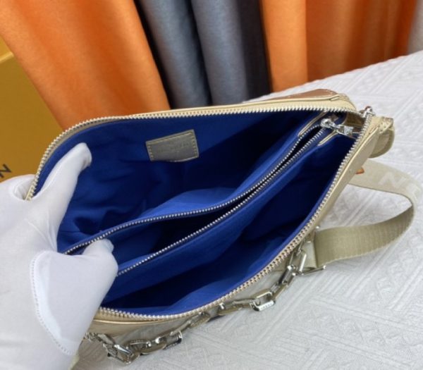 Replica Louis Vuitton Coussin PM Bag In Light Gold With Jacquard Strap - Image 6
