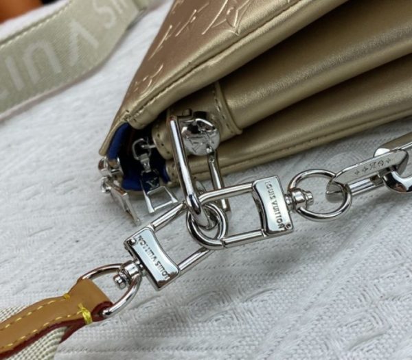 Replica Louis Vuitton Coussin PM Bag In Light Gold With Jacquard Strap - Image 9