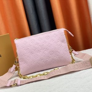 Replica Louis Vuitton Coussin PM Bag In Light Pink With Jacquard Strap