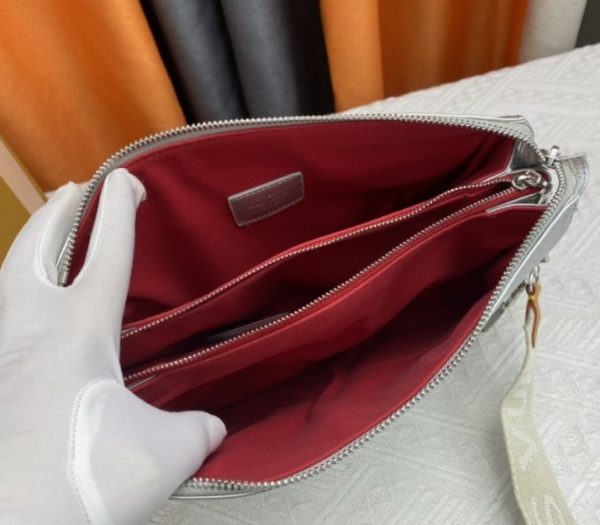 Replica Louis Vuitton Coussin PM Bag In Silver With Jacquard Strap - Image 6