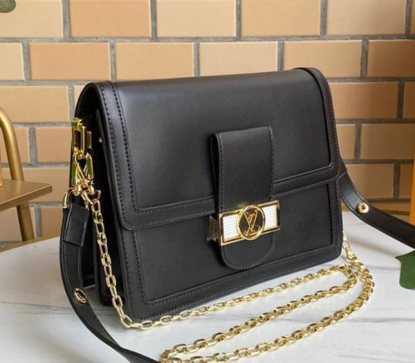 Replica Louis Vuitton Dauphine Lugano MM Bag In Black - Image 2
