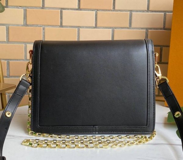 Replica Louis Vuitton Dauphine Lugano MM Bag In Black - Image 3