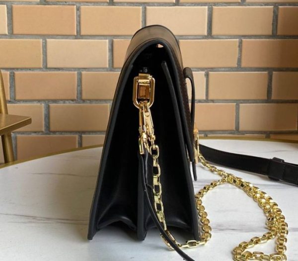 Replica Louis Vuitton Dauphine Lugano MM Bag In Black - Image 4