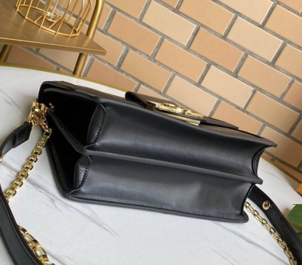 Replica Louis Vuitton Dauphine Lugano MM Bag In Black - Image 5