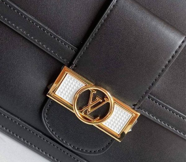 Replica Louis Vuitton Dauphine Lugano MM Bag In Black - Image 8