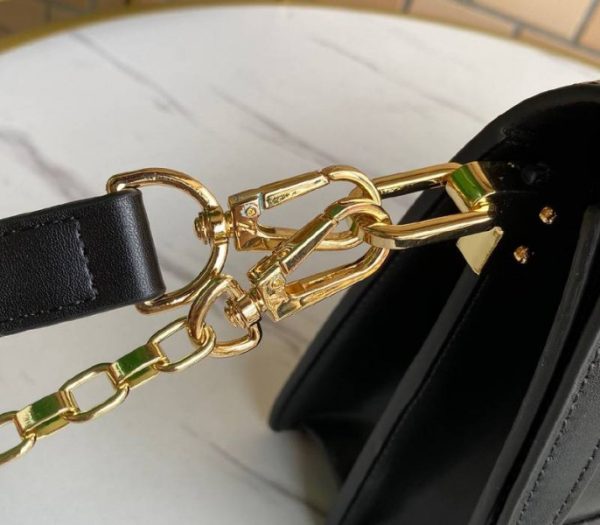 Replica Louis Vuitton Dauphine Lugano MM Bag In Black - Image 9