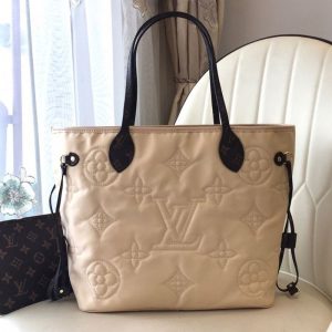 Replica Louis Vuitton Econyl Regenerated Nylon Neverfull MM Tote In Cream