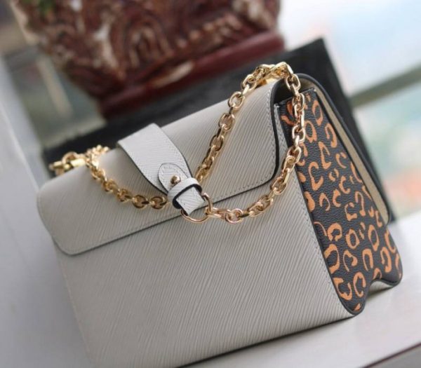 Replica Louis Vuitton Epi Leather Jungle Edition Twist MM Bag In Optic White - Image 4