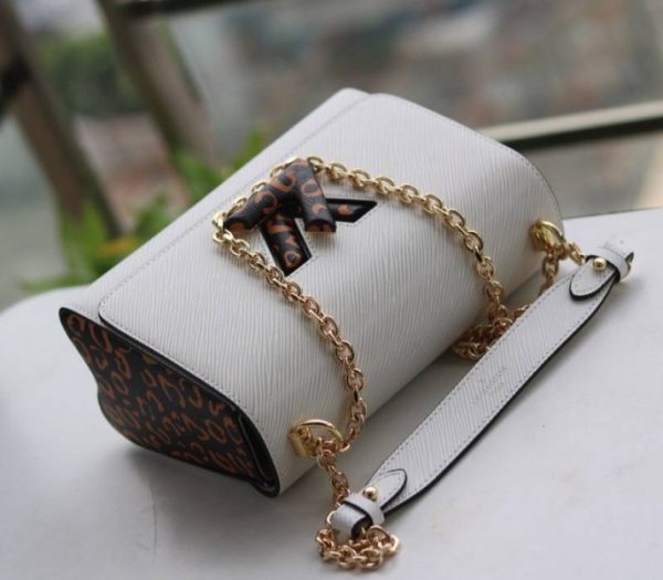 Replica Louis Vuitton Epi Leather Jungle Edition Twist MM Bag In Optic White - Image 5