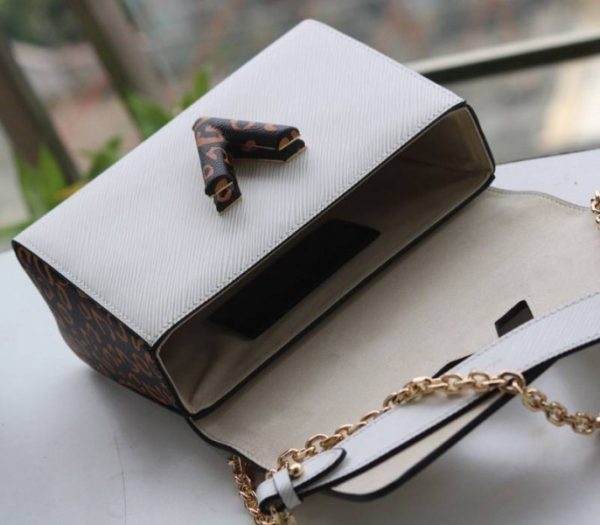 Replica Louis Vuitton Epi Leather Jungle Edition Twist MM Bag In Optic White - Image 7