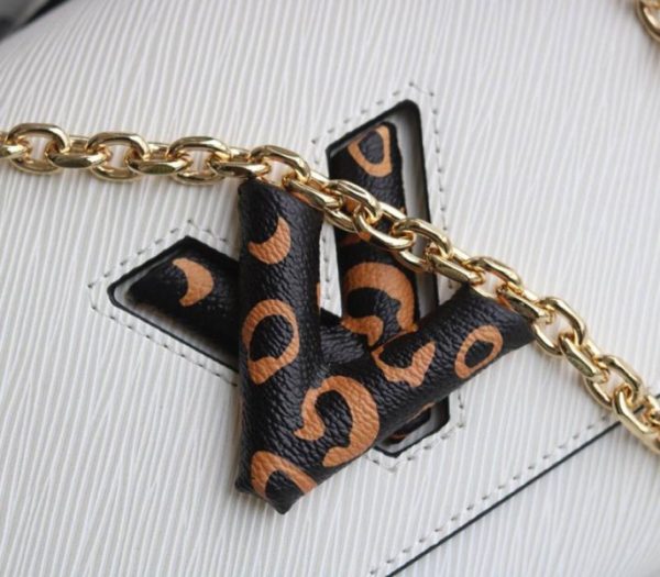 Replica Louis Vuitton Epi Leather Jungle Edition Twist MM Bag In Optic White - Image 9