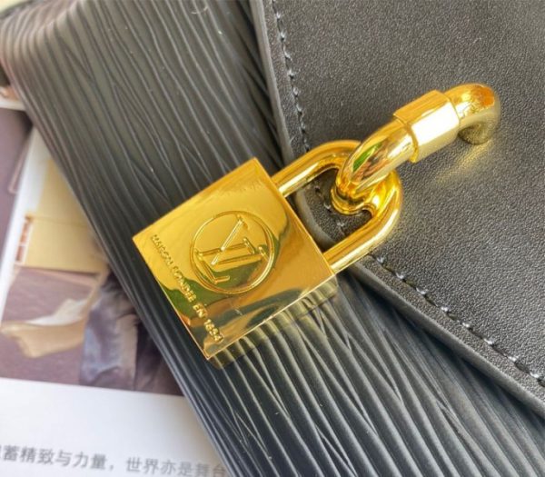 Replica Louis Vuitton Epi Leather Padlock On Strap Bag In Black - Image 7