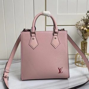 Replica Louis Vuitton Epi Leather Sac Plat BB Carryall Handbag In Rose Ballerine Pink