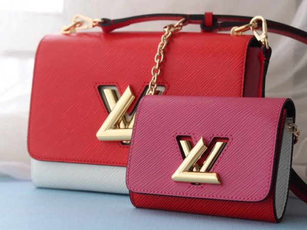 Replica Louis Vuitton Epi Leather Twist MM And Twisty Bag In Red And Pink - Image 3