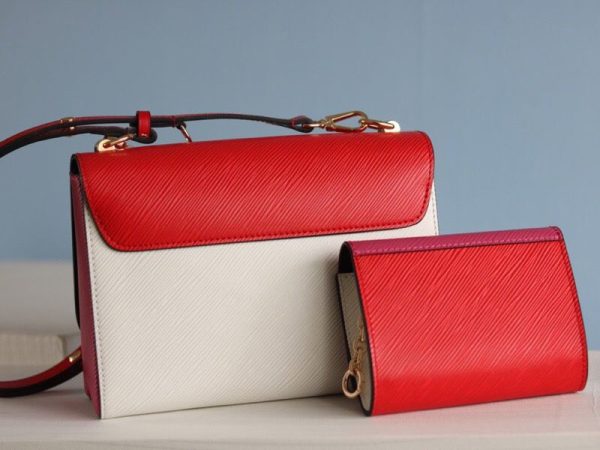 Replica Louis Vuitton Epi Leather Twist MM And Twisty Bag In Red And Pink - Image 5