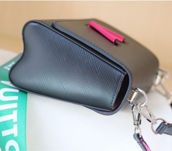 Replica Louis Vuitton Epi Leather Twist MM Handbag In Black With Gradient Strap - Image 5
