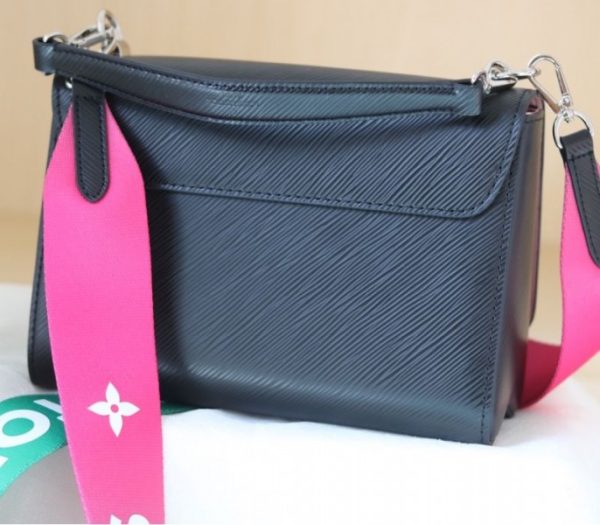 Replica Louis Vuitton Epi Leather Twist MM Handbag In Black With Gradient Strap - Image 8