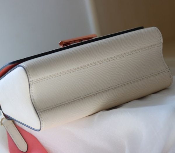 Replica Louis Vuitton Epi Leather Twist MM Handbag In Quartz White With Gradient Strap - Image 7