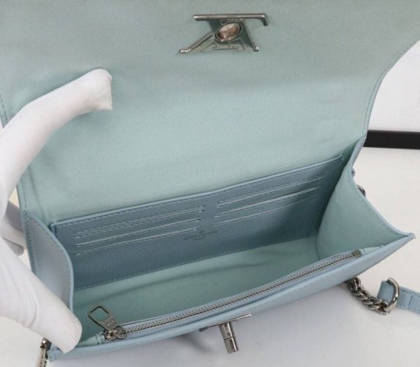 Replica Louis Vuitton Lockme Clutch In Olympe Blue - Image 5