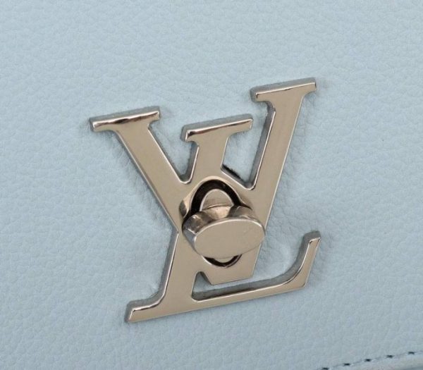 Replica Louis Vuitton Lockme Clutch In Olympe Blue - Image 7