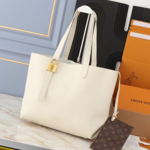Replica Louis Vuitton Low Key Cabas MM Bag In Quartz White