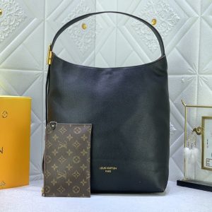 Replica Louis Vuitton Low Key MM Hobo In Black
