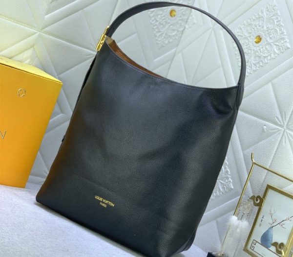 Replica Louis Vuitton Low Key MM Hobo In Black - Image 2