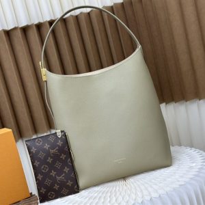 Replica Louis Vuitton Low Key MM Hobo In Limestone Gray