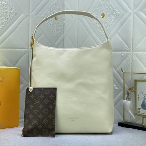 Replica Louis Vuitton Low Key MM Hobo In Quartz White