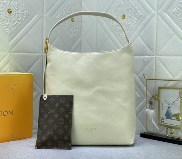 Replica Louis Vuitton Low Key MM Hobo In Quartz White
